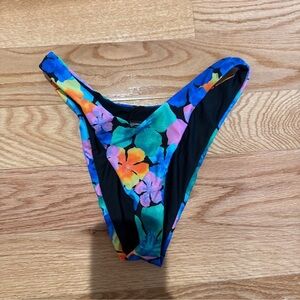Nova Blue Multi Floral Print Bikini Bottom